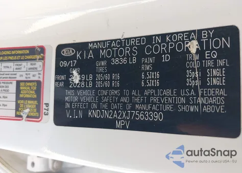 2018 Kia Soul из США, поврежденный, VIN KNDJN2A2XJ7563390